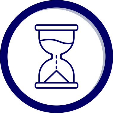 Kum saati simgesi, vektör illüstrasyonu 