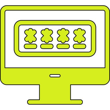 Koruma ve Güvenlik Kabartması Web Ana Hattı ikon vektör çizimi