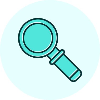 Büyütme cam simgesi, vektör illüstrasyonu 