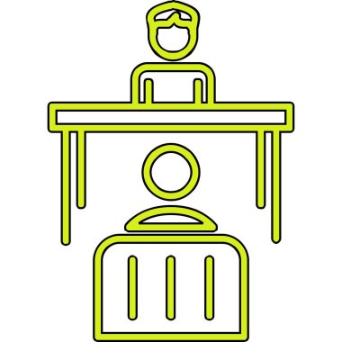 İş Görüşmesi modern simgesinin vektör illüstrasyonu        