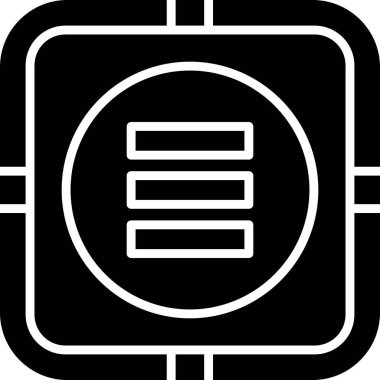 Web sitesi menü simgesi, vektör illüstrasyonu basit tasarım