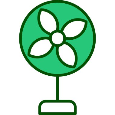 air fan simgesi, vektör illüstrasyonu basit tasarım