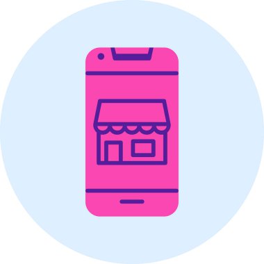 Akıllı telefon web simgesi, vektör illüstrasyonunda çevrimiçi rezervasyon