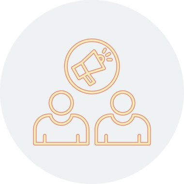 Sosyal etki simgesi, vektör illüstrasyonu basit tasarım