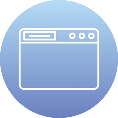 Tarayıcı. Web simgesi vektör illüstrasyonu