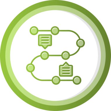 Zaman çizgisi modern simgesinin vektör illüstrasyonu       