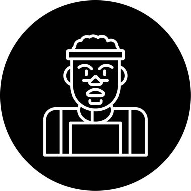 Erkek Sporcu yassı simgesi, vektör illüstrasyonu  