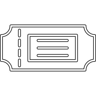 Bilet web simgesi, vektör çizim