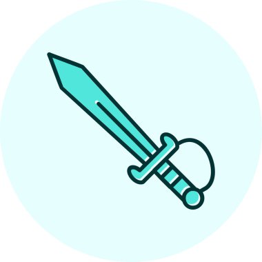 kılıç simgesi, vektör illüstrasyonu basit tasarım