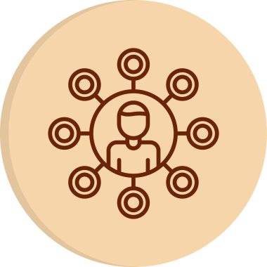 organizasyon yapı simgesi, vektör illüstrasyon basit tasarım