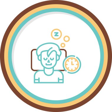 uyku zamanı simgesi, vektör illüstrasyonu basit tasarım