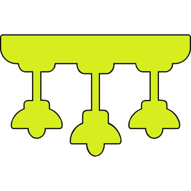 Asılı Lambalar simgesinin vektör illüstrasyonu           