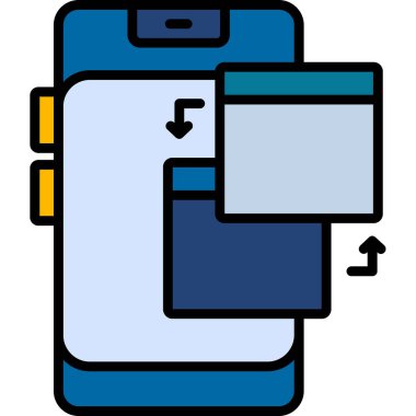 akıllı telefon simgesi, vektör illüstrasyonu basit tasarım