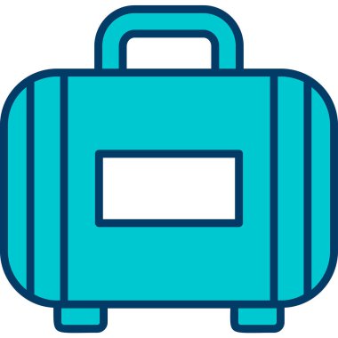 Bavul web simgesi, vektör çizim