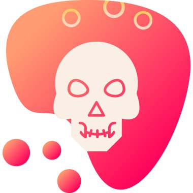 Kafatası. Web simgesi basit illüstrasyon