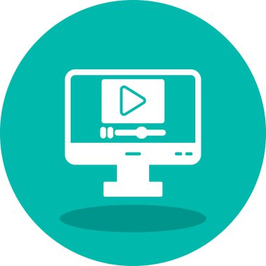 video. Web simgesi basit illüstrasyon 