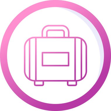 Bavul web simgesi, vektör çizim