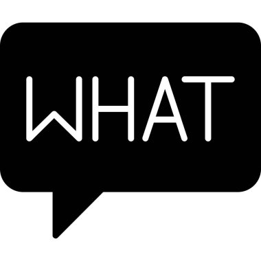 Hangi metin web simgesi, vektör illüstrasyonlu konuşma balonu