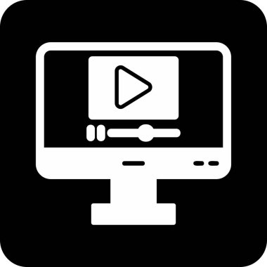 video. Web simgesi basit illüstrasyon 