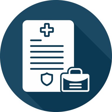 Sağlık sigortası simgesi, vektör illüstrasyonu 