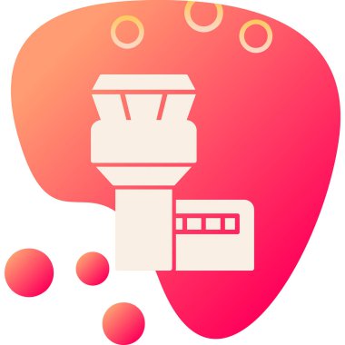 Uçuş Kontrol Kulesi web simgesi, vektör illüstrasyonu 