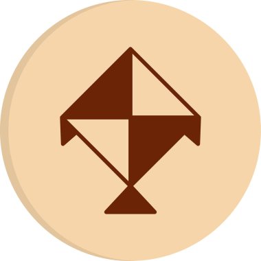 Uçurtma. Web simgesi basit illüstrasyon              