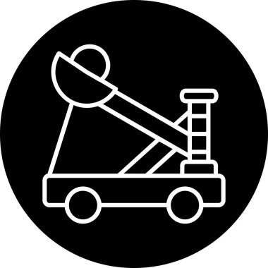 Mancınık. Web simgesi basit illüstrasyon              