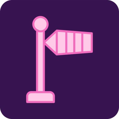 Modern Rüzgar İşareti simgesinin vektör illüstrasyonu                