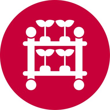 Dikey çiftçilik simgesi, vektör illüstrasyonu