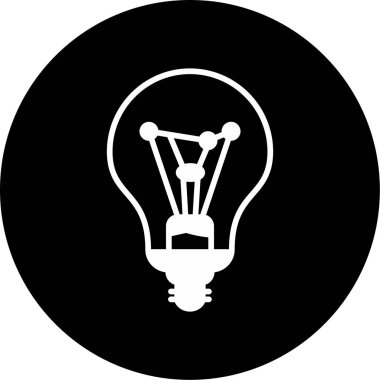 Ampul. Web simgesi basit illüstrasyon