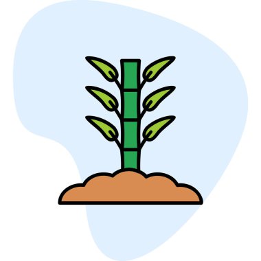 Bamboo icon, vector illustration simple design