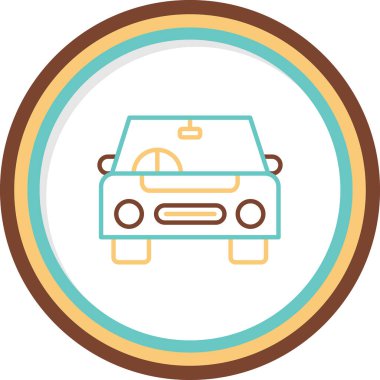 araba web simgesi basit illüstrasyon 