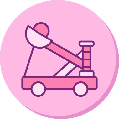 Mancınık. Web simgesi basit illüstrasyon              