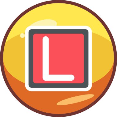 Simge, eğitim düğmesi, vektör illüstrasyonu öğreniliyor 