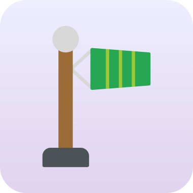 Modern Rüzgar İşareti simgesinin vektör illüstrasyonu                