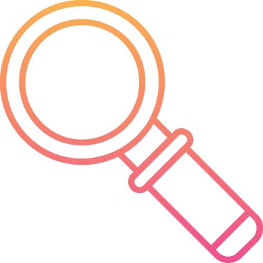 Büyütme cam simgesi, vektör illüstrasyonu 