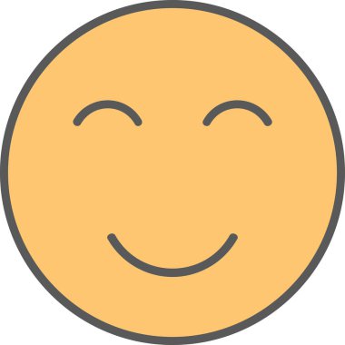 Gülümse. Web simgesi basit illüstrasyon