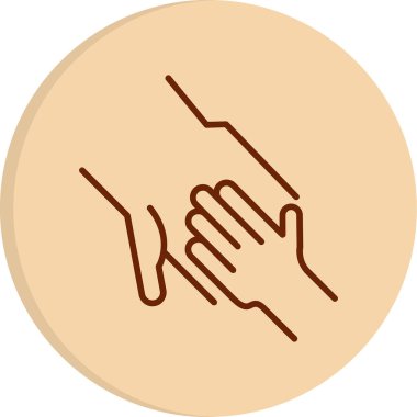 Tutma Eller simgesi, vektör illüstrasyonu 