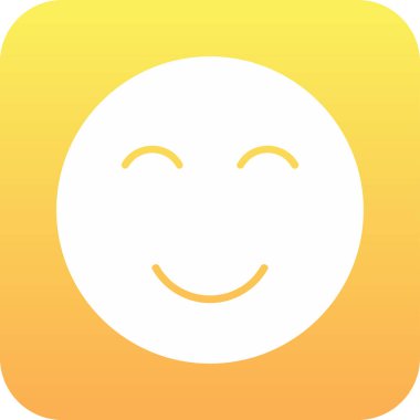 Gülümse. Web simgesi basit illüstrasyon