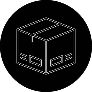 Paket, dağıtım simgesi vektör illüstrasyonu 