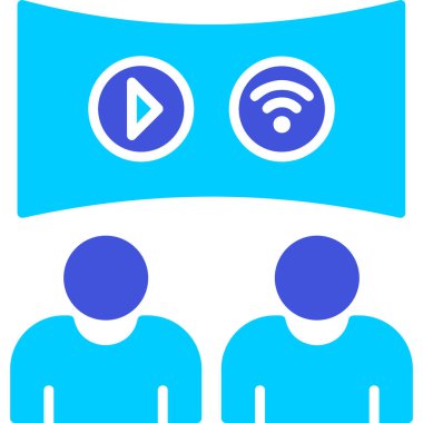 canlı yayın simgesi, vektör illüstrasyonu basit tasarım