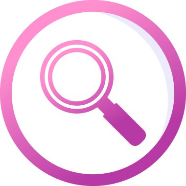 Büyütme cam simgesi, vektör illüstrasyonu 