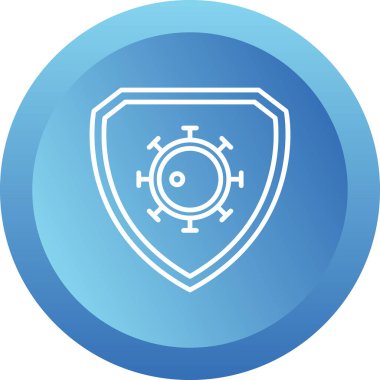 Antivirüs web simgesi, vektör çizimi