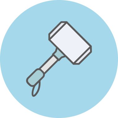 Çekiç ağı simgesi, basit vektör illüstrasyonu 