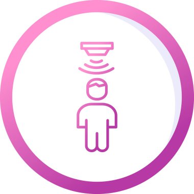 Hareket Sensörü simgesi, vektör illüstrasyonu basit tasarım