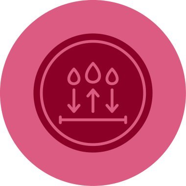 Su direnci çizgisi simgesi. Su geçirmez sembol kavramı beyaz arkaplanda izole edilmiş. Vektör illüstrasyonu