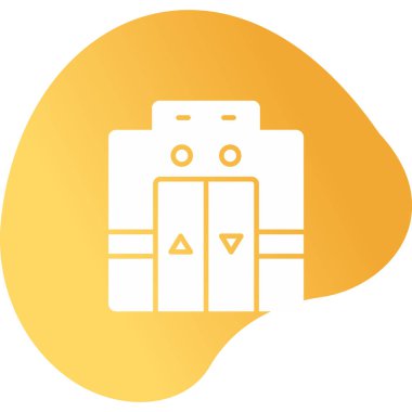 Asansör simgesi, vektör illüstrasyonu basit tasarım