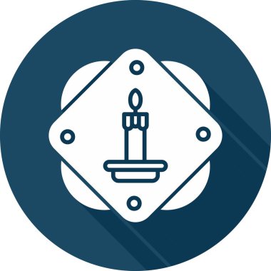 Bir mum ağ simgesinin vektör illüstrasyonu 