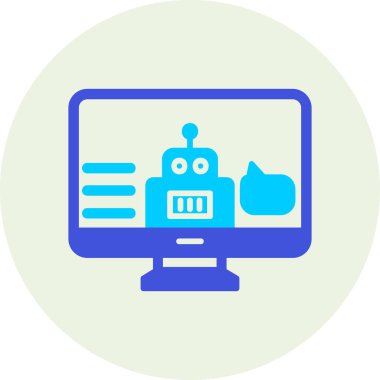 - Asistanım. Web simgesi basit illüstrasyon