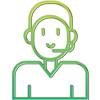 Müşteri Destek kutsal kişilerin resmi, vektör çizim 